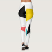 Koel, unieke, trendy, kleurrijke driehoeken in de  leggings (Achterkant)