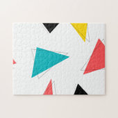 Koel, unieke, trendy, kleurrijke driehoeken in de  legpuzzel (Horizontaal)