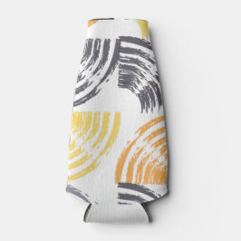 Koel, unieke, trendy, kleurrijke penseelstreken in flesjeskoeler