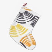 Koel, unieke, trendy, kleurrijke penseelstreken in grote kerstsok (Voorkant (Hangend))