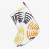 Koel, unieke, trendy, kleurrijke penseelstreken in grote kerstsok (Achterkant (Hangend))