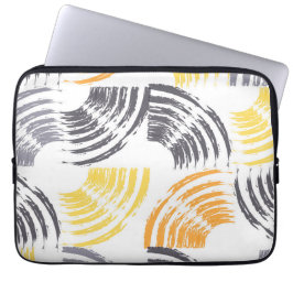 Koel, unieke, trendy, kleurrijke penseelstreken in laptop sleeve