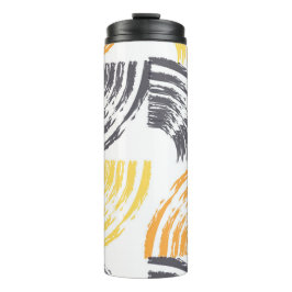 Koel, unieke, trendy, kleurrijke penseelstreken in thermosbeker