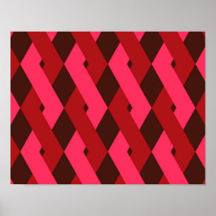 Koel, unieke, trendy, stedelijke geometrische vorm poster