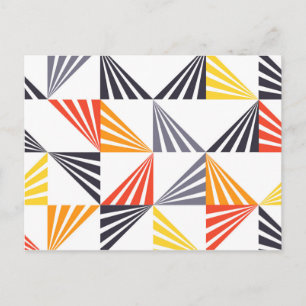 Koel, unieke, trendy, stedelijke, kleurrijke drieh briefkaart