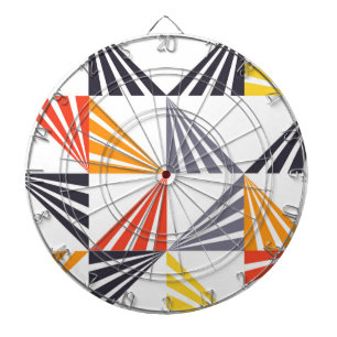 Koel, unieke, trendy, stedelijke, kleurrijke drieh dartbord