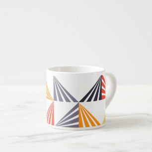 Koel, unieke, trendy, stedelijke, kleurrijke drieh espresso kop