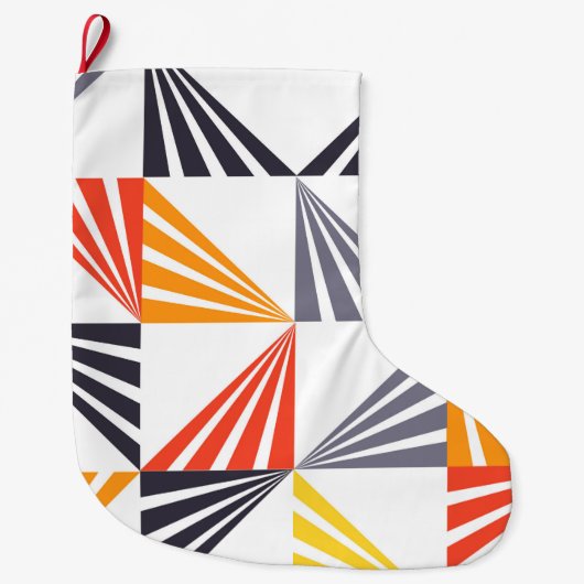 Koel, unieke, trendy, stedelijke, kleurrijke drieh grote kerstsok (Voorkant)