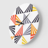 Koel, unieke, trendy, stedelijke, kleurrijke drieh grote klok (Hoek)