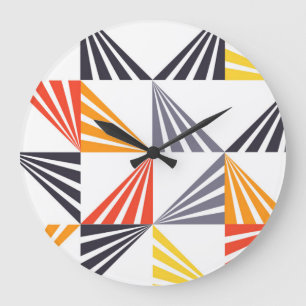 Koel, unieke, trendy, stedelijke, kleurrijke drieh grote klok