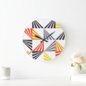 Koel, unieke, trendy, stedelijke, kleurrijke drieh grote klok (Huis)