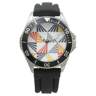 Koel, unieke, trendy, stedelijke, kleurrijke drieh horloge
