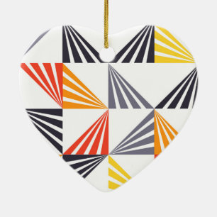Koel, unieke, trendy, stedelijke, kleurrijke drieh keramisch ornament