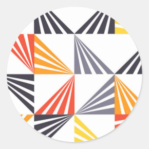 Koel, unieke, trendy, stedelijke, kleurrijke drieh ronde sticker