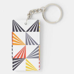 Koel, unieke, trendy, stedelijke, kleurrijke drieh sleutelhanger