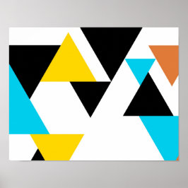 Koel, unieke, trendy, stedelijke, moderne driehoek poster