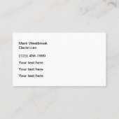 Koel unieke Visitekaartjes van de Electroliceservi (Achterkant)