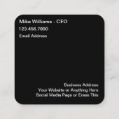 Koel unieke Visitekaartjes van het technologiethem (Achterkant)