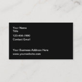 Koel unieke Visitekaartjes voor de winning van bou (Achterkant)