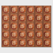 Koel uw JERSEY NUMBER Basketball Wrapping Paper af Cadeaupapier (Vlak)