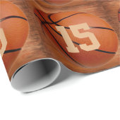 Koel uw JERSEY NUMBER Basketball Wrapping Paper af Cadeaupapier (Rol Hoek)