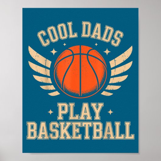 Koel vaders basketbalillustratie poster (Voorkant)