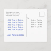 Koel van de partij van de poolpartij van de partij uitnodiging briefkaart (Achterkant)