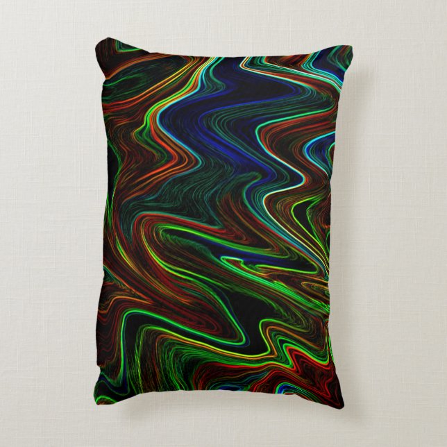 Koel van gekleurde wol, wat doet het? accent kussen (Achterkant (Verticaal))