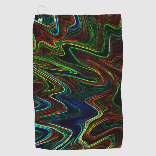 Koel van gekleurde wol, wat doet het? golfhanddoek (Voorkant)