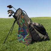 Koel van gekleurde wol, wat doet het? golfhanddoek (Groen)