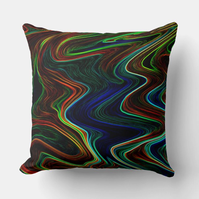 Koel van gekleurde wol, wat doet het? kussen (Voorkant)