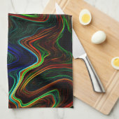 Koel van gekleurde wol, wat doet het? theedoek (Quarter Fold)