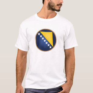 Koel van het vlaggenzegel van Bosnië en Herzegovin T-shirt