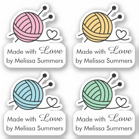 Koel van Knitting Yarn Made with Love, reeks 4 Sticker (Voorkant)