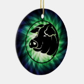 Koel varkenshoofd keramisch ornament (Rechts)