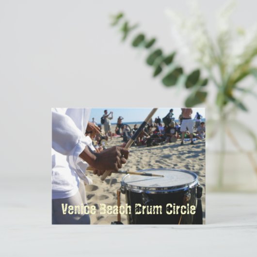 Koel Venice Beach Drum Circle Briefkaart! Briefkaart (Staand voorkant)