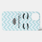 Koel, verbluffend, blauw gezicht, naam Case-Mate iPhone case (Achterkant (horizontaal))