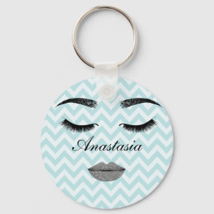 Koel, verbluffend, blauw gezicht, naam sleutelhanger