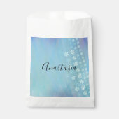 Koel, verbluffend, blauw jouw naam bedankzakje (Voorkant)