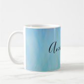Koel, verbluffend, blauw jouw naam koffiemok (Links)
