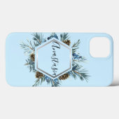 Koel, verbluffend, blauwe bloemen jouw naam Case-Mate iPhone case (Achterkant (horizontaal))
