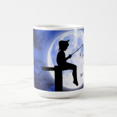 Koel, verbluffend, donkerblauwe maan met een citaa koffiemok (Center)