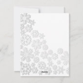 Koel, verbluffend, dunne kerstvlokken feestdagenkaart (Achterkant)