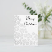 Koel, verbluffend, dunne kerstvlokken feestdagenkaart (Staand voorkant)