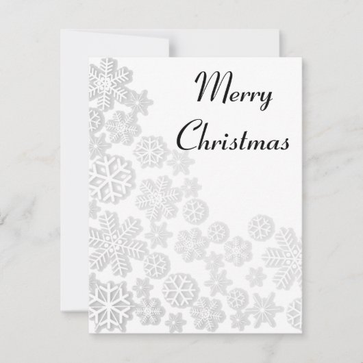 Koel, verbluffend, dunne kerstvlokken feestdagenkaart (Voorkant)