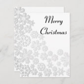 Koel, verbluffend, dunne kerstvlokken feestdagenkaart (Voorkant / Achterkant)