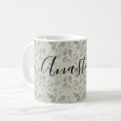 Koel, verbluffend grijs koffiemok (Voorkant links)