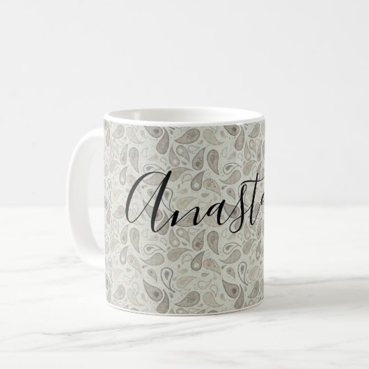 Koel, verbluffend grijs koffiemok (Voorkant links)