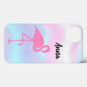 Koel verbluffend holografisch, roze flamingo Case-Mate iPhone case (Achterkant (horizontaal))
