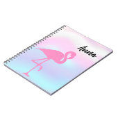 Koel verbluffend holografisch, roze flamingo notitieboek (Linkerzijde)